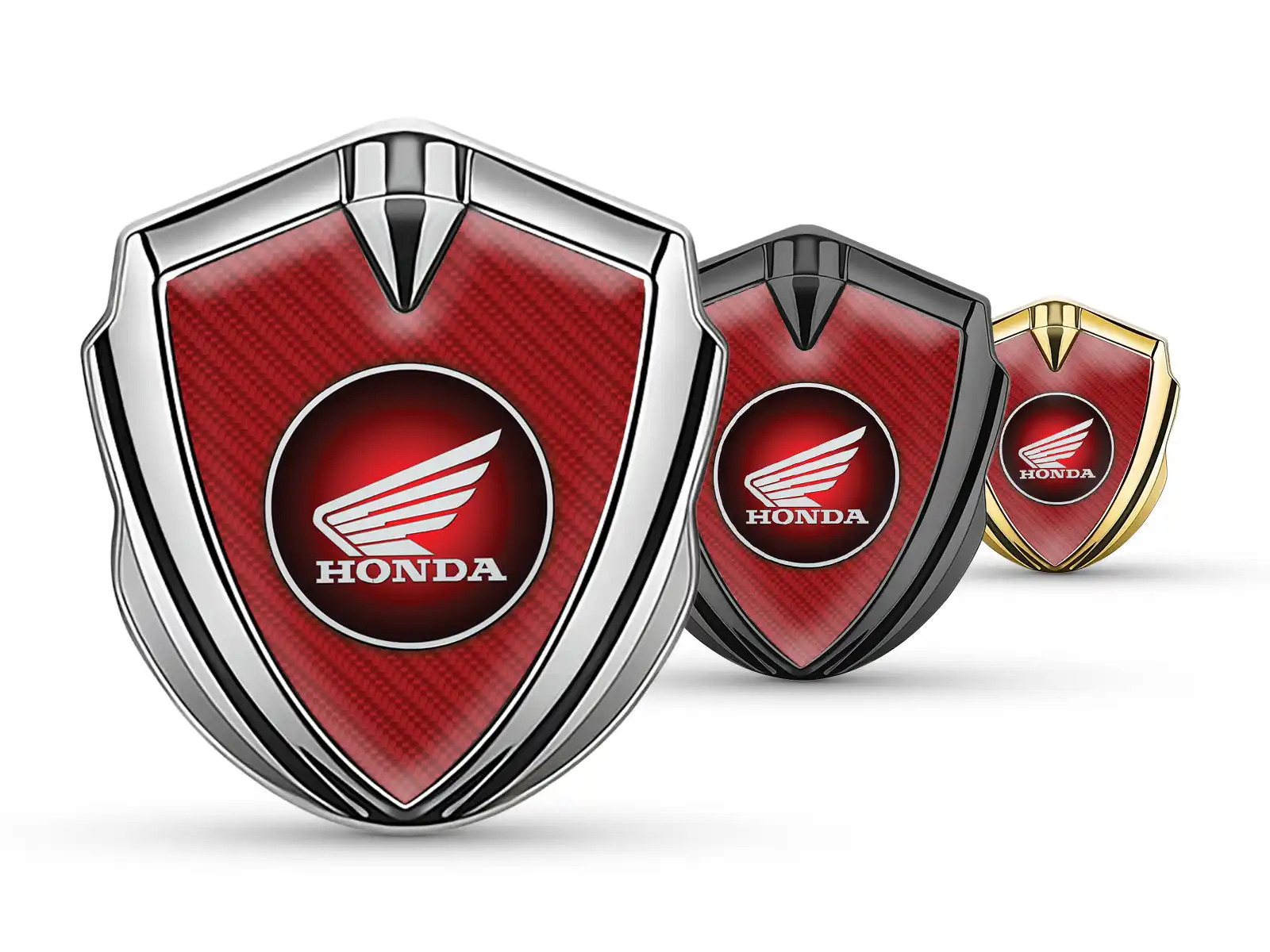 Honda 3D Silikon Abzeichen Renn Look Glänzend 3D